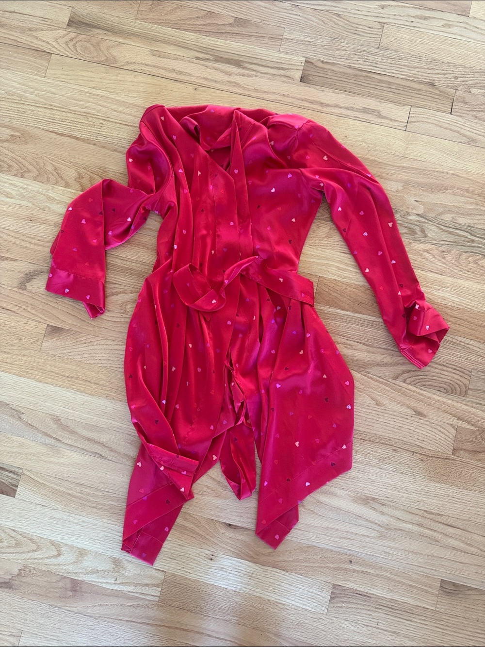 Heart patterned robe